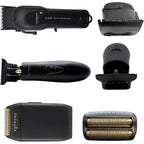 Supreme Trimmer 3-In-1 Barber Bundle | Pro Clipper Lite, T-Shaper Trimmer & Crunch Foil Shaver | Professional Beard Trimmer Men’S Hair Clipper Kit | Black