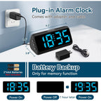 Digital Alarm Clocks For Bedrooms, Loud Alarm Clock With Dual Alarms, Bold Digits, 5 Dimmers, 4 Volumes, Snooze, Bedside Clock For Deep Sleepers Kids Teens Seniors, Plug In Clock, Easy To Set