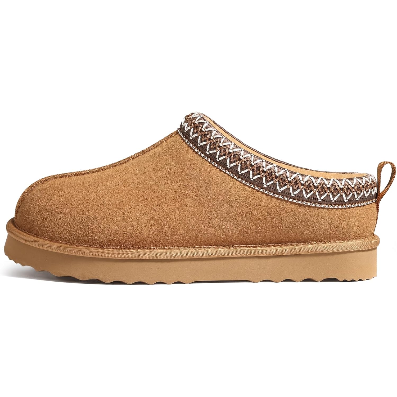 Bebealy Genuine Suede Fuzzy Slippers For Women Winter Warm House Shoes Cozy Mini Boots For Indoor Outdoor