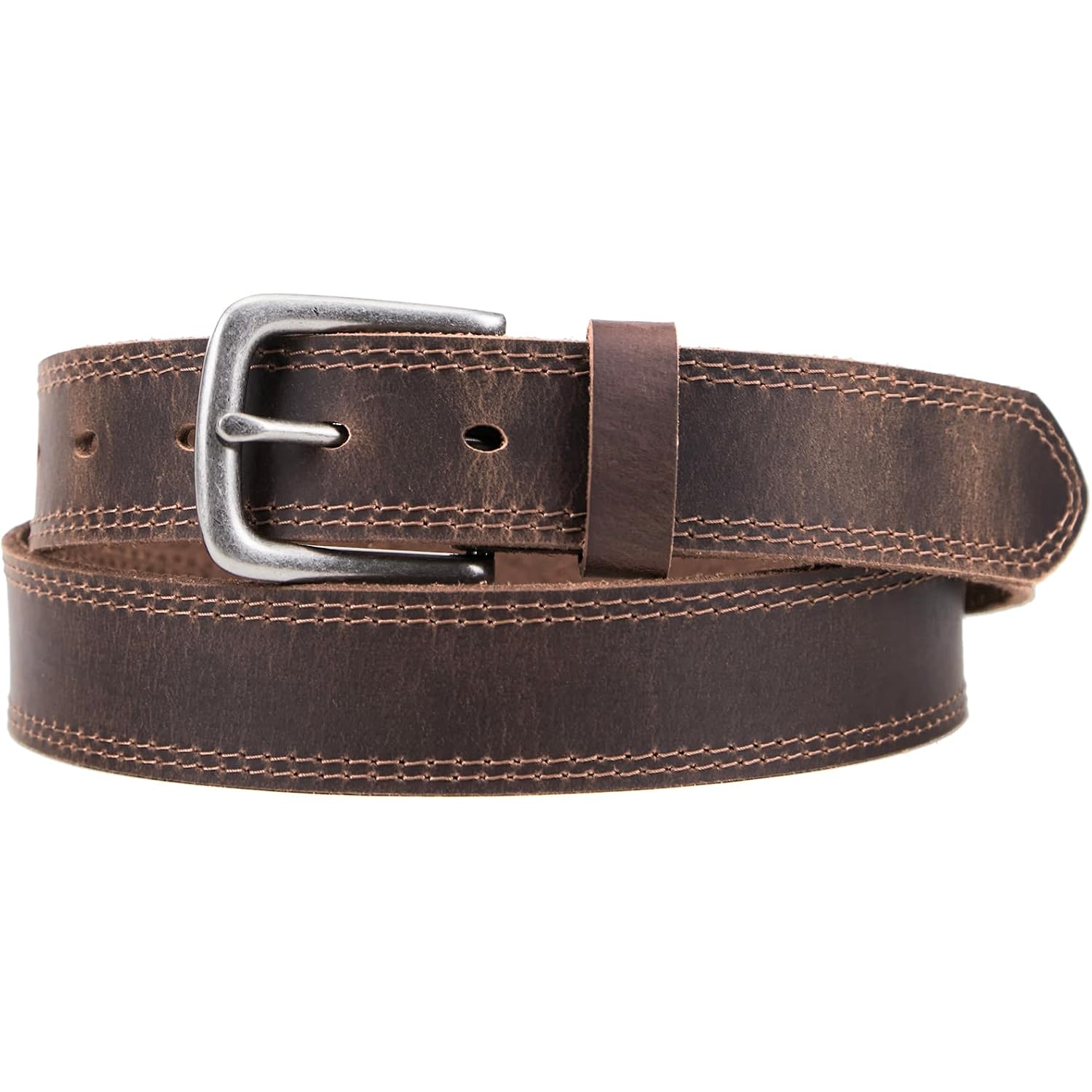 Vatan Men'S Full Grain Leather Casual Every Day Jeans Belts, Handmade Men Leather Belt With Gift Box