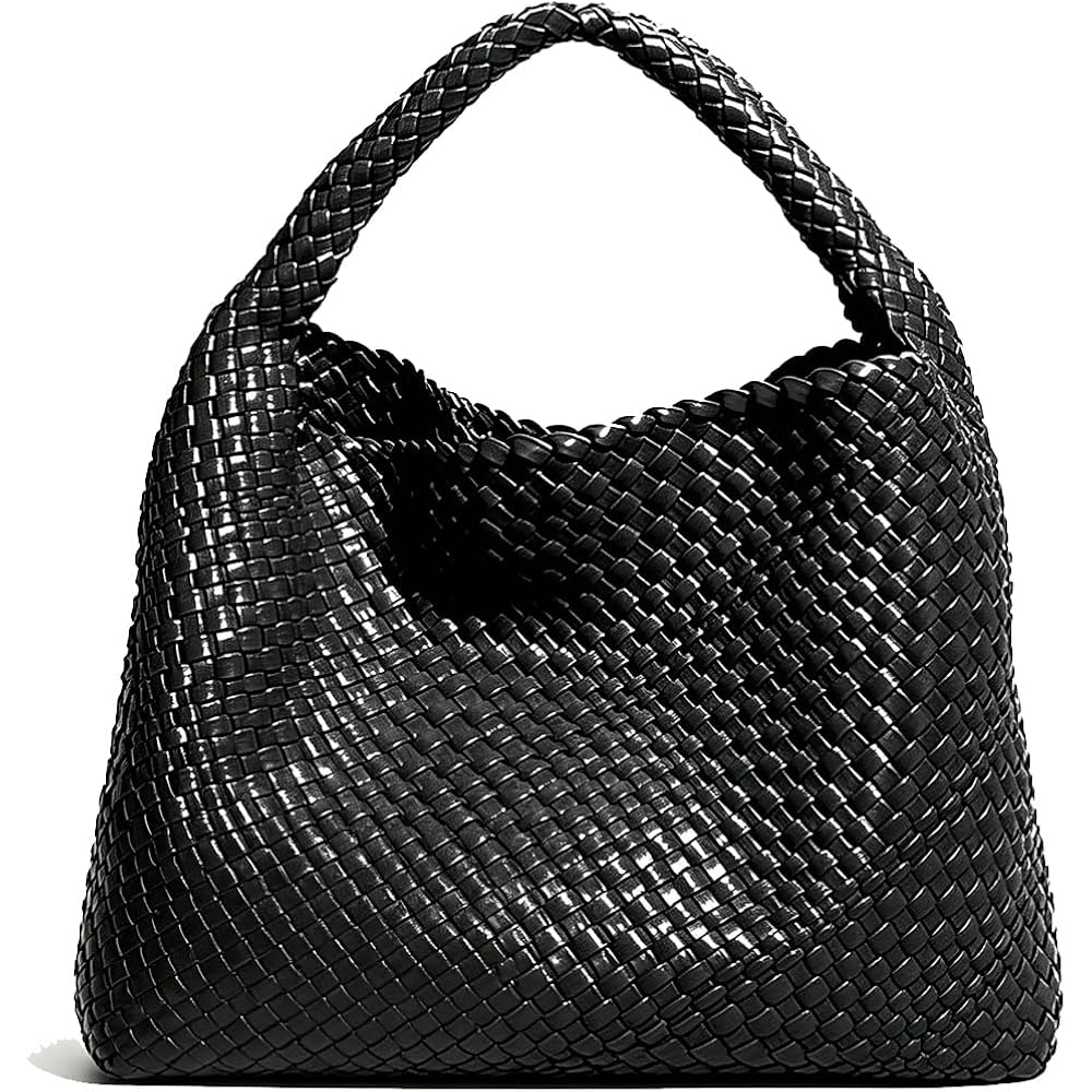 Woven Tote Bag For Women With Purse, Fashion Shoulder Hobo Underarm Bags, Large Woven Handmade Work Commuter Day Bags