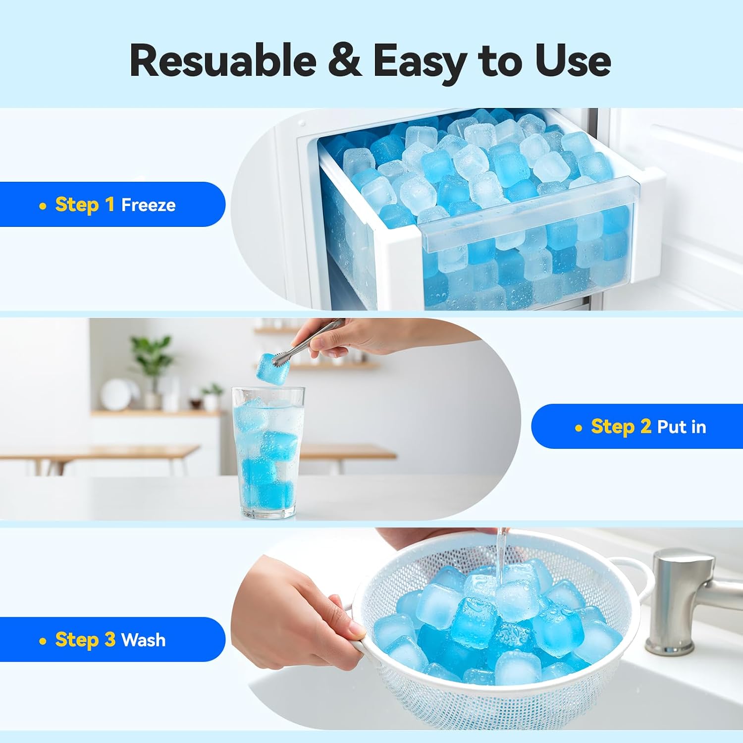 360 Pack Reusable Ice Cubes, Refreezable Plastic Ice Cubes | Bpa-Free Ice Packs For Lunch Boxes, Coolers, Without Diluting Drinks For Party Hosts & Outdoor Ice Baths Enthusiasts