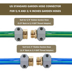 Liulo Tool Garden Hose Repair Kit, 3 Sets Aluminum Alloy Garden Hose End Mender Kit, Male And Female Garden Water Hose Repair Connector Fittings, Fit 5/8" And 3/4" Garden Hose Connector