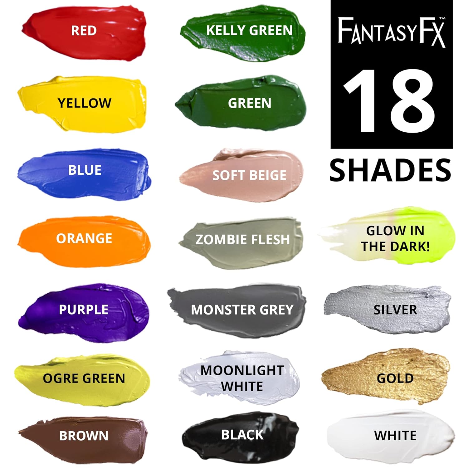 Mehron Makeup Fantasy FX Cream | Water Based Halloween Makeup | White Face & Body Paint For Adults 1 fl oz (30ml)
