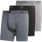 Adidas Men'S Performance Stretch Cotton Boxer Briefs, Men'S Underwear Boxer Brief, Soft Stretch, Superior Comfort, 3-Pack