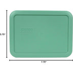 Pyrex 7210-PC 3-Cup Light Green Food Storage Replacement Lid (2-Pack) - Made in USA