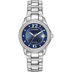 Citizen Women'S Eco-Drive Dress Classic Crystal Watch In Stainless Steel