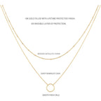 MEVECCO Layered Heart Necklace Pendant Handmade 18k Gold Plated Dainty Gold Choker Arrow Bar Layering Long Necklace for Women