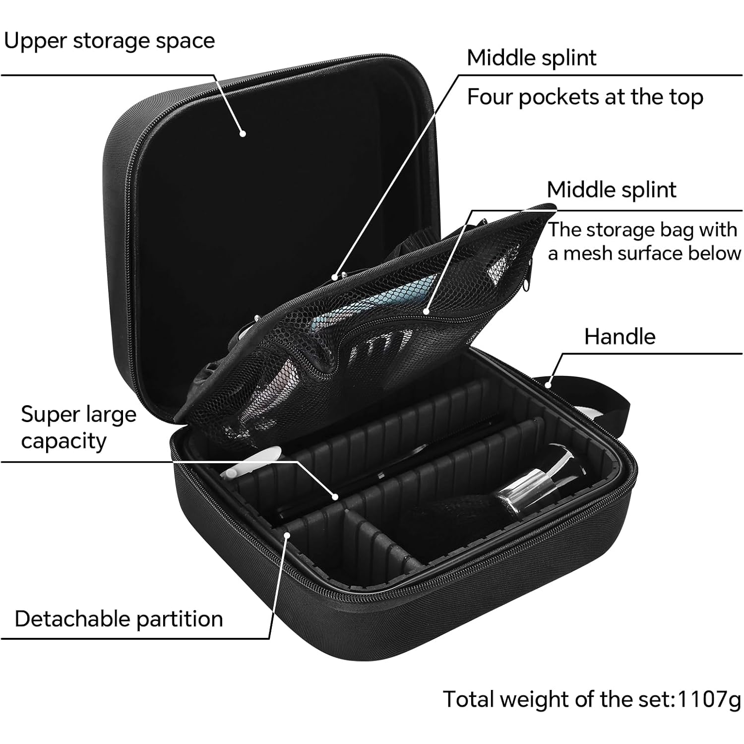 14Pcs Hair Cutting Kit With Barber Bag, Haircut Scissors, Barber Cape With Adjustable Neck Size&Neck Duster Brush, Profesional Barber Accessories For Barber/Salon/Home