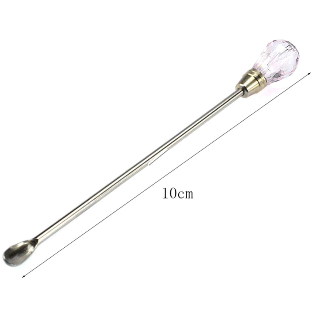 Beaute Galleria 3 Pieces Nail Art Stirring Rod DIY Tools Spoon Spatula Needle Stick for Powder Liquid Glue Rhinestone Acrylic UV Gel Mixing Manicure Accessories