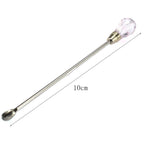 Beaute Galleria 3 Pieces Nail Art Stirring Rod DIY Tools Spoon Spatula Needle Stick for Powder Liquid Glue Rhinestone Acrylic UV Gel Mixing Manicure Accessories