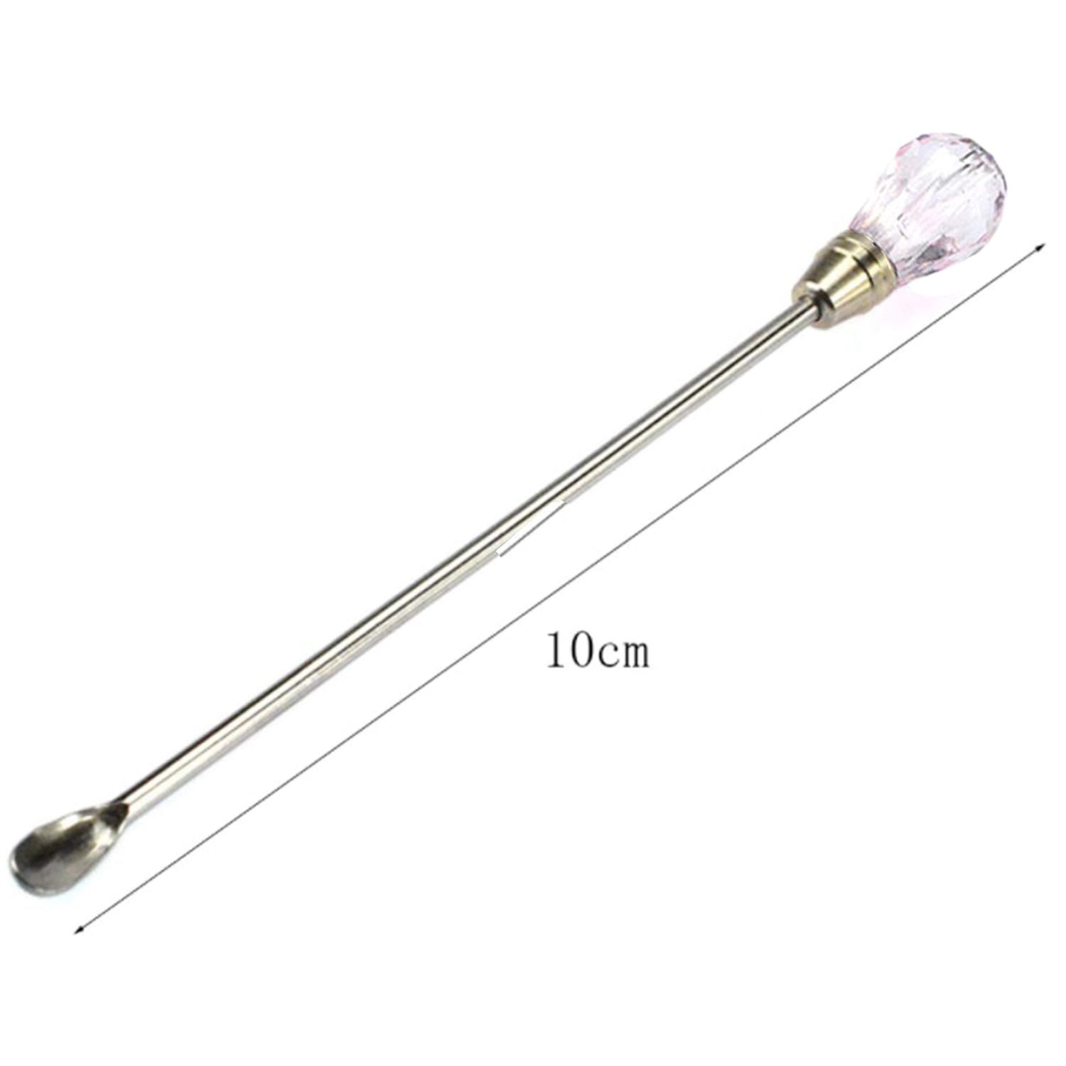 Beaute Galleria 3 Pieces Nail Art Stirring Rod DIY Tools Spoon Spatula Needle Stick for Powder Liquid Glue Rhinestone Acrylic UV Gel Mixing Manicure Accessories