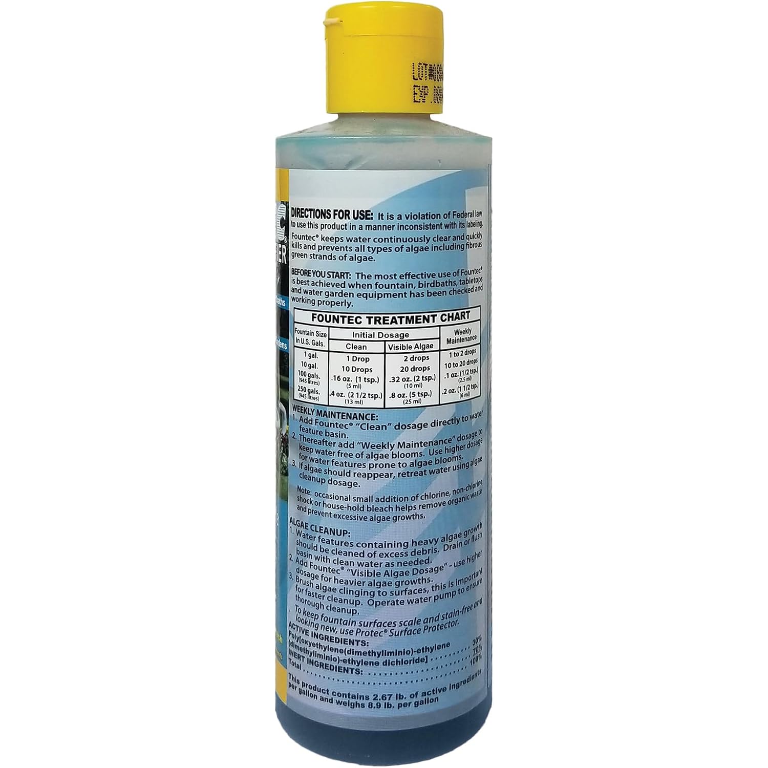 Easycare Fountec Algaecide And Clarifier, 8 Oz. Bottle