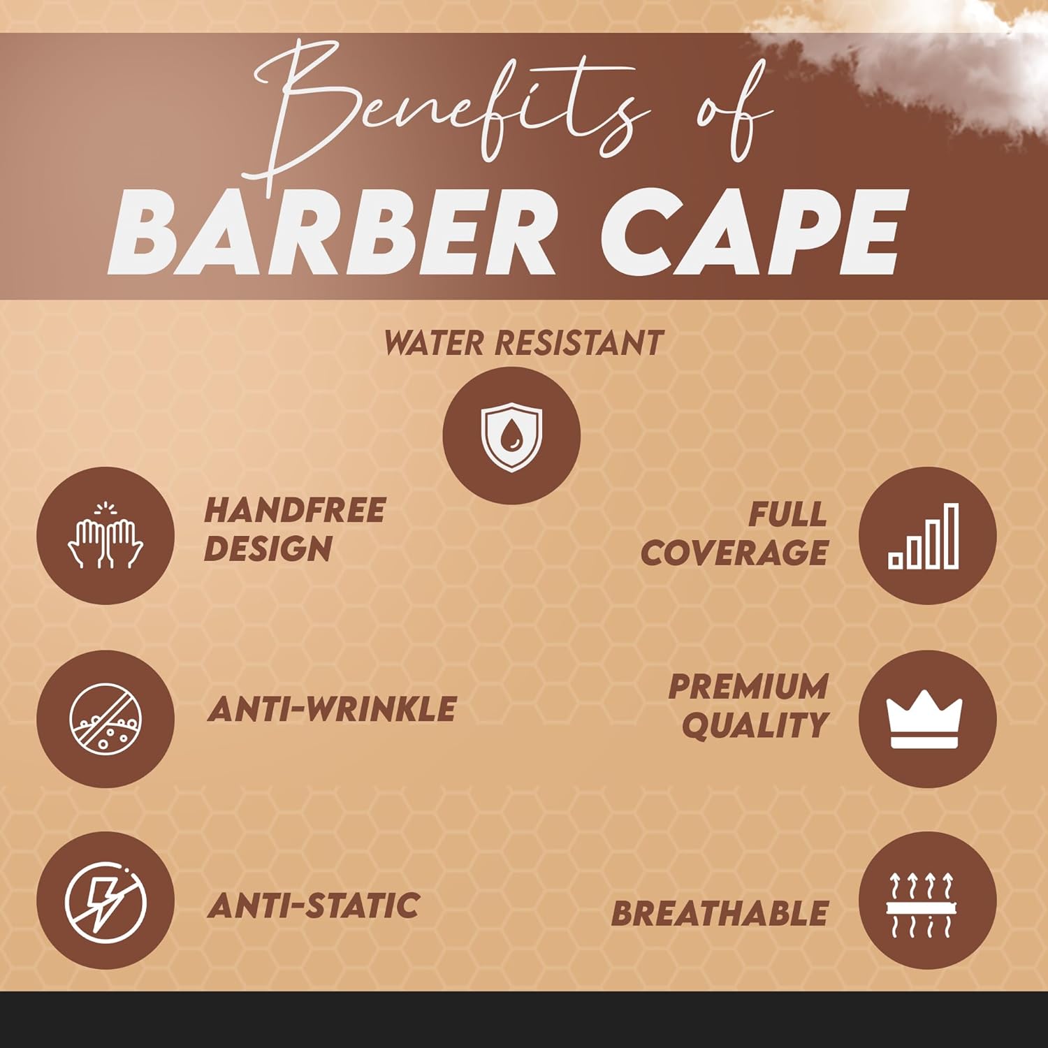 1.5lb Kids Cape (Ages 3–8) – Weighted Hair Cutting Barber Cape with Elastic Collar, Waterproof Salon Cape for Added Comfort, Perfect for Barber & Hairstylist (52 x 36 in)