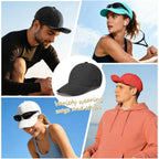 Soft Brim Baseball Cap Low Profile Unstructured Dad Hat, Adjustable Washer Friendly Sport Hats For Golf Running