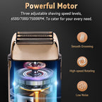 Ufree Close Shave Electric Foil Shavers for Men, 3-Speed Electric Razor, Bald Head Shavers, Face Shaving Beard Trimmer with LCD Display, Gifts for Men