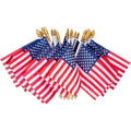 Hoosun 12 Pcs Small American Flags On Stick,4Th Of July Decorations Small Usa Flag On Stick,Mini 4''X6'' American Flags For Outside,Fourth Of July Flag For Yard Lawn,Patriotic Memorial Day Decorations