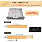 Utoplike 4 Pcs Bamboo Kitchen Drawer Dividers Large, Adjustable Drawer Organizers, Spring Loaded, Expandable Organization Works In Kitchen, Dresser, Bathroom, Bedroom, Drawer, Desk
