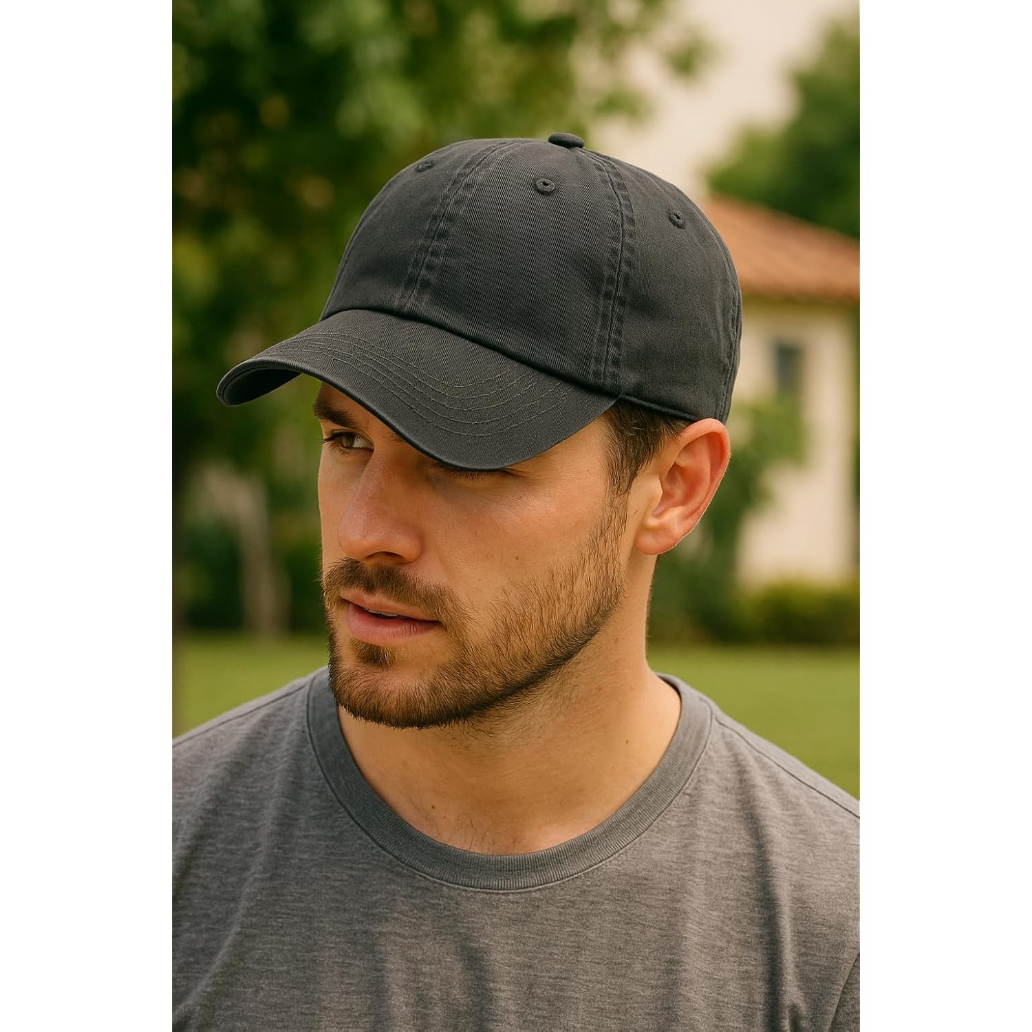 Newhattan Low Profile Baseball Cap Classic Plain Lightweight Cotton Soft Adjustable Dad Hat Unstructured Running Golf Cap