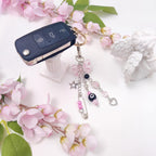 cioatu Y2K Aesthetic Keychains for Women Cute Flowers Star Cake Jellyfish Keychins Charms Kawaii Bag Purse Decor