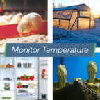 Ht.W Smart Temperature Sensor & Humidity Sensor - Thermometer & Hygrometer W/App Monitoring - Water Resistant Temperature And Humidity Monitor W/Heat Index For Rv, Fridge & More