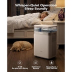 Avylo Dehumidifier For Basement With Pump And Hose, Max 90 Pints/D, White | Energy Star Most Efficient 2025,5000 Sq.Ft Dehumidifier,Top Mounted 2.11Gal Tank,3 Drainage Option,Auto Shut Off,Auto Defrost
