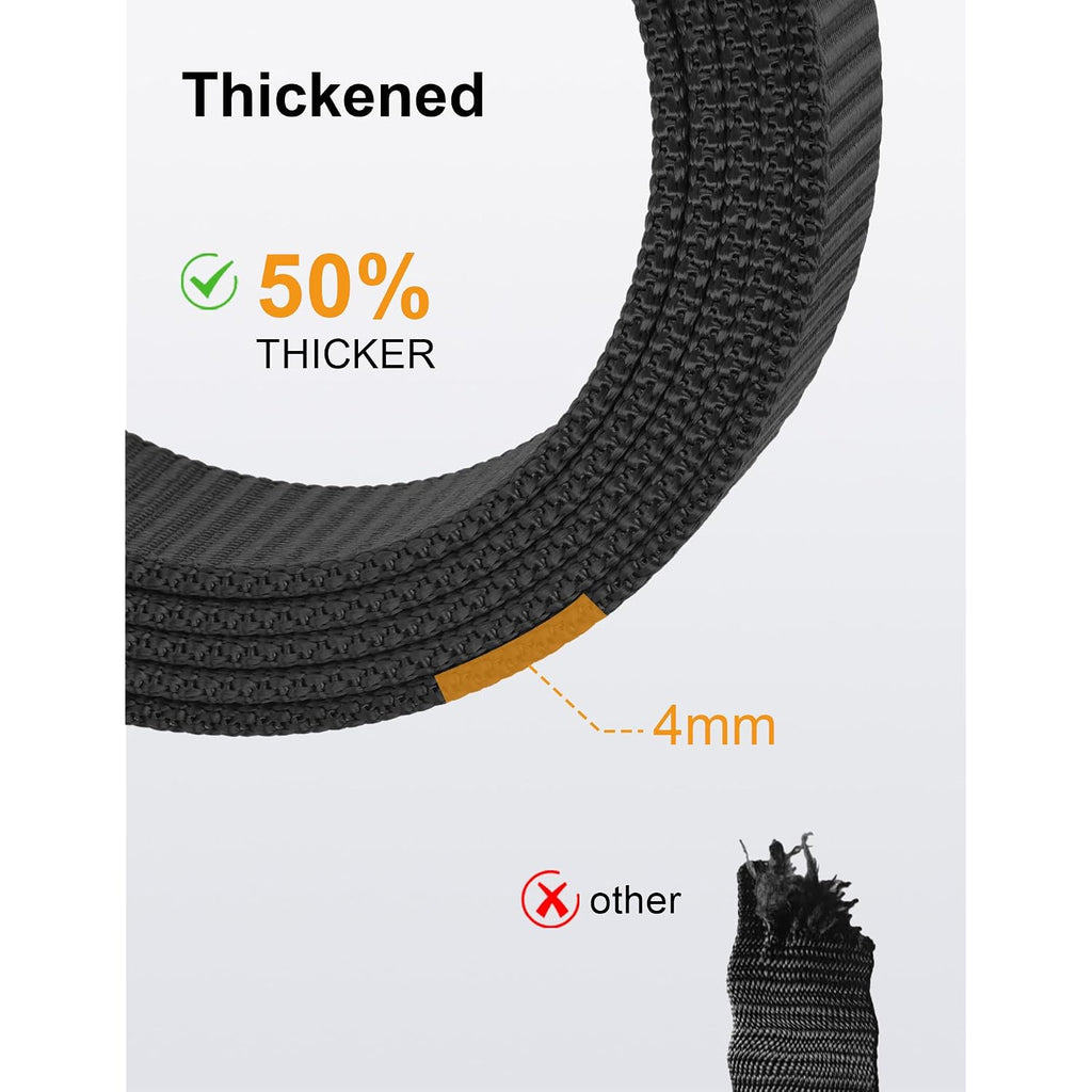 Jukmo Men'S 1.5" Nylon Ratchet Casual Belt For Jeans | Web Click Belt With Slide Buckle, No Holes Adjustable Trim To Fit , Gift Box