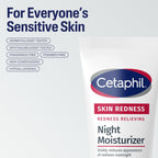 Cetaphil Night Cream, Redness Relieving Night Moisturizer For Face, 1.7 Fl Oz, For Dry, Redness-Prone Skin, Hypoallergenic, Fragrance Free