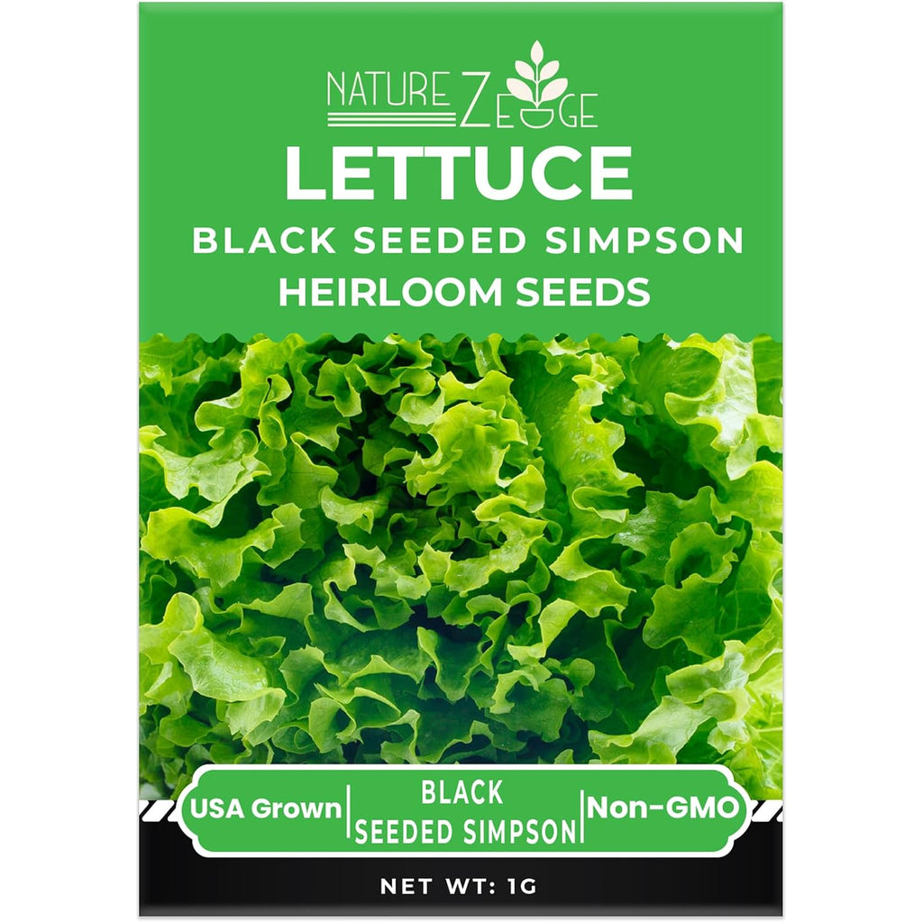 Naturez Edge Lettuce Seeds For Planting, 4 Popular Varieties Non-Gmo Heirloom Seeds, Red Romaine, Bibb Butter, Black Seeded Simpson, Green Ice Lettuce, Romaine, Salad Lettuce, Hydroponic Garden, Usa