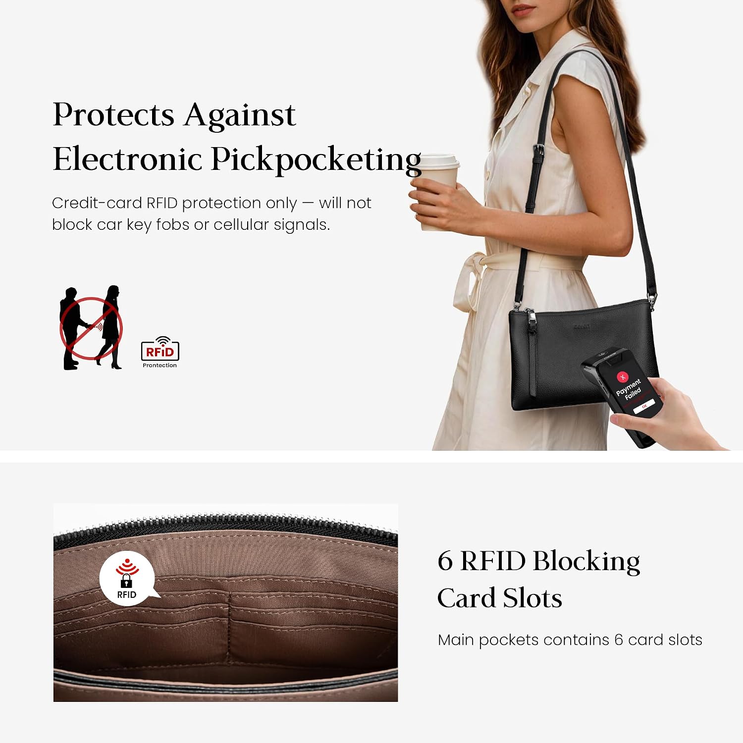 Befen Genuine Leather Crossbody Bags For Women, Small Rfid Leather Cross Body Purses Shoulder Handbags
