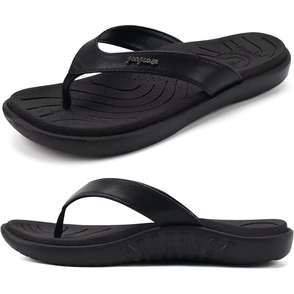Womens Fashion Orthotic Flip Flops Ladies Slip On Lightweight Comfortable Thick Cushion Yoga Mat Thong Sandals With Plantar Fasciitis Arch Support