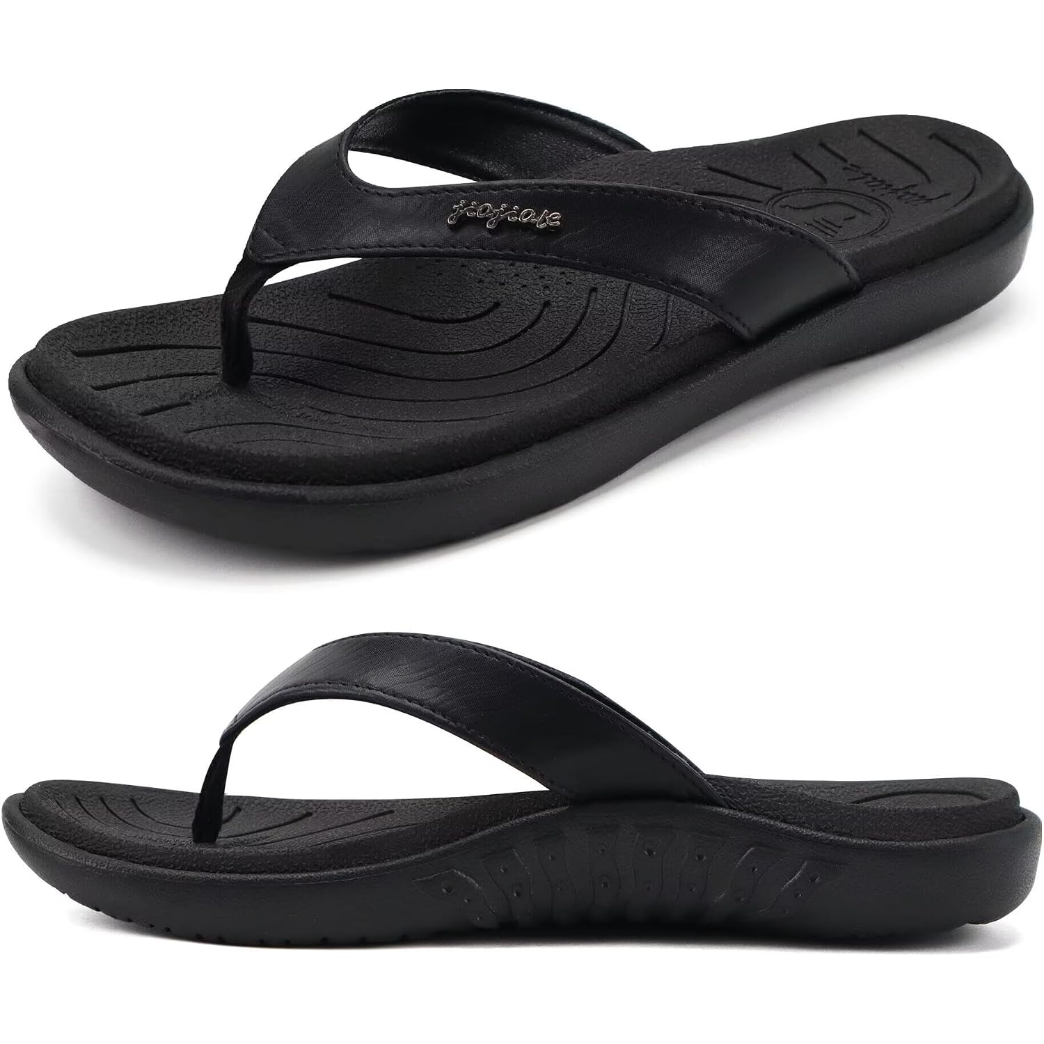 Womens Fashion Orthotic Flip Flops Ladies Slip On Lightweight Comfortable Thick Cushion Yoga Mat Thong Sandals With Plantar Fasciitis Arch Support