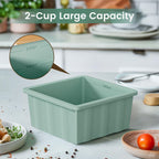 Silicone Freezer Tray For Soup Ice Cubes: 2-Cup Freezing Trays With Lid For Meal Prep - 4Pack Silicon Soup Portion Freeze Tray Make Stock Souped Ice Cube