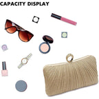 Clutch Purse for Women, Evening Bag with Removable Chain Strap Elegant Handbag for Wedding/Prom/Cocktail/Party