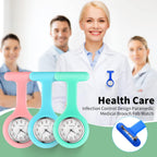 Kenning 15 Pack Clip On Nurse Watches For Women Men, Silicone Lapel Pin Pocket Fob Stethoscope Watch With Second Hand For Employee Appreciation Cna Week Doctor Nurse Student Graduation Gift