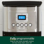 Cuisinart 14-Cup Coffee Maker, Programmable PerfecTemp Glass Carafe Coffee Machine with 1-4 Cup Setting, Brew Strength Control and Pause, Stainless Steel, DCC-3200NAS