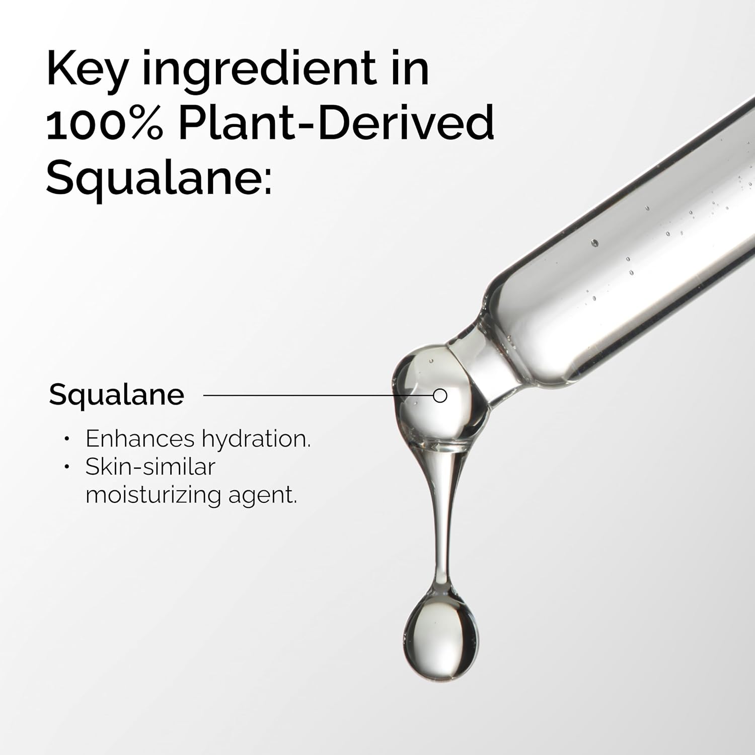 The Ordinary 100% Plant-Derived Squalane, for Skin and Hair, Lightweight Hydration, and Moisture Barrier Support, 1 Fl Oz