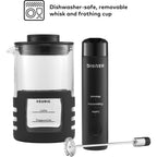 Keurig SimpleCafe Frother, Rechargeable Handheld Milk Frother for Lattes, Cappuccinos & Iced Coffee, USB Cord Included, Microwave-Safe Frothing Cup, Hot & Cold Foam Maker