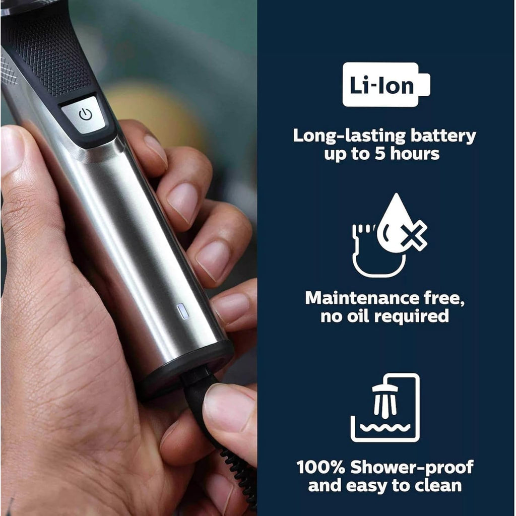 Philips Multigroom 7000 Series 21 Piece Beard Trimmer for Men, Hair & Body Grooming Kit, Precision Trimming Comb with Self-Sharpening Steel Blades, All-in-one Trimmer, Water Resistant
