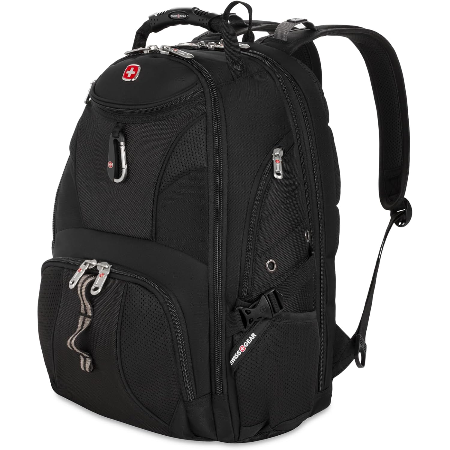 Swissgear 1900 Scansmart Laptop Backpack, Fits Most 17-Inch Laptops, Tsa-Friendly Lay-Flat Design, Rfid Protection, And Tablet Pocket, Black, 31L, 18.5-Inch