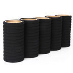 50Pcs Black Hair Ties For Women, Cotton Seamless Hair Bands, Elastic Ponytail Holders, No Damage For Thick Hair, 2 Inch In Diameter, By Qarwayoc