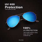 KALIYADI Classic Aviator Sunglasses for Men Women Driving Sun glasses Polarized Lens UV Blocking E (2 Pack) Blue/Pink