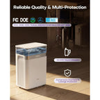 Avylo Dehumidifier For Basement With Pump And Hose, Max 90 Pints/D, White | Energy Star Most Efficient 2025,5000 Sq.Ft Dehumidifier,Top Mounted 2.11Gal Tank,3 Drainage Option,Auto Shut Off,Auto Defrost