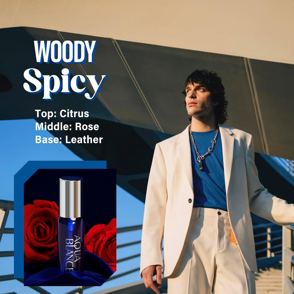 AQUA BLANCE Body Spray For Men, 2.1 Fl Oz/60 ML, Travel Size 3-Pack Set