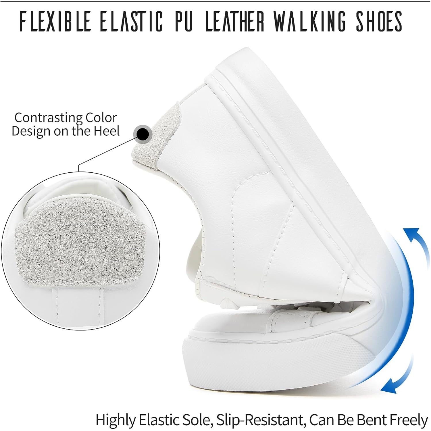 Women'S Fashion Sneakers Pu Leather Casual Shoes White Tennis Low Top Shoes Womens Lace Up Sneakers