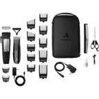 Andis 561506 Incred Cordless Adjustable Hair Clipper & Close-Cutting T-Blade Trimmer Combo Set, 23-Piece Kit, Powerful Motor, Lithium-Ion Battery, Black