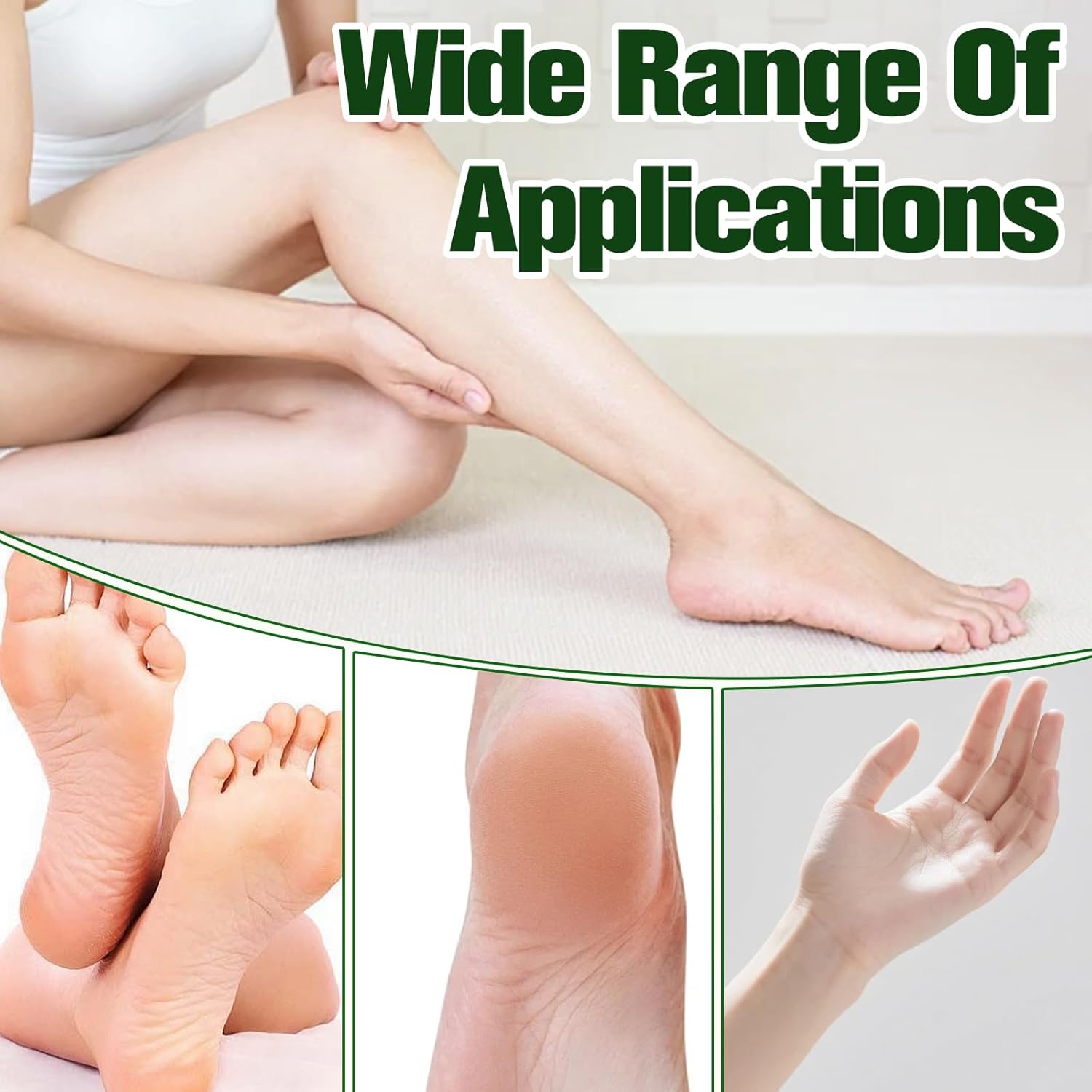 2Pcs Pure Tea Tree Oil Foot Cream with Vitamin E, Aloe Vera & Peppermint, Nourishing & Hydrating, for Dry Cracked Feet, Hands, Heels, Elbow, Nails, and Knees, Smooth Application-50g/1.764oz