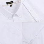 Men'S Oxford Dress Shirt Short Sleeve Button Down Shirts Business Casual With Chest Pocket For Gifts
