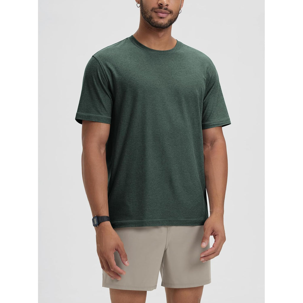 Ododos Men'S Performance T-Shirt - Odstratum Tech Tee, Ultra Soft Moisture Wicking Upf 50+ Fitness Shirts - The Ascent Series