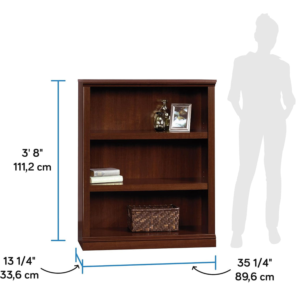 Sauder Miscellaneous Storage 3-Shelf Bookcase/ Book Shelf, Select Cherry Finish